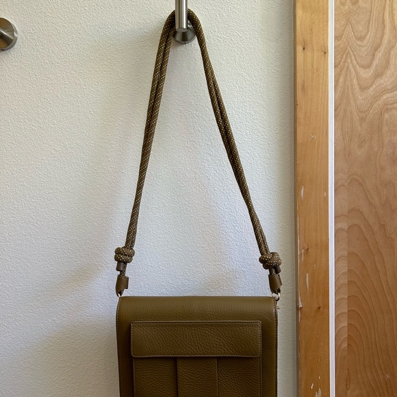 Dagne Dover Pebbled Leather Purse in Olive Green - discontinued style - Picture 8 of 13